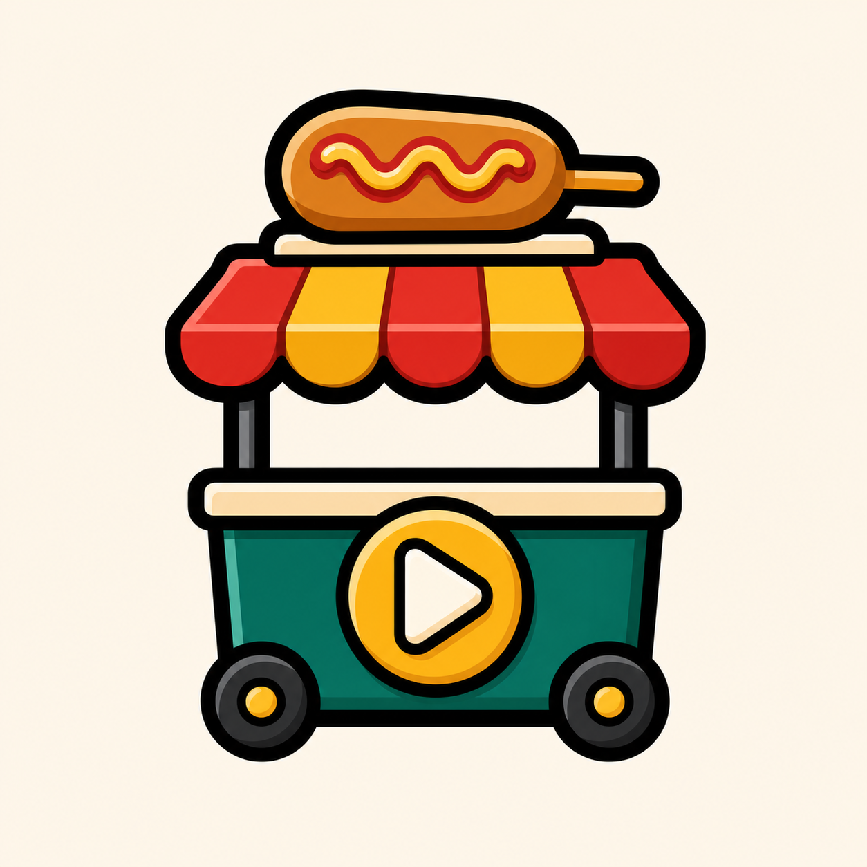 Cart launching forward